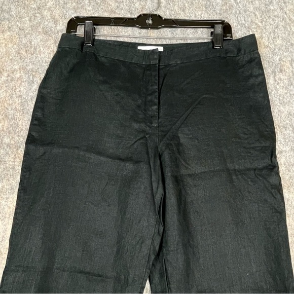 100% Linen Calvin Klein Black Pants Summer Breathable Business Casual - Sz 10 - Picture 4 of 12